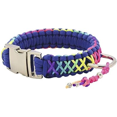 CROCI Silver Rainbow Braided Collar - Collar CROCI Silver Rainbow Braided Collar - Collar