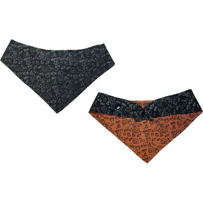 Croci Halloween Bandana Tricky Double - Hondenaccessoire Croci Halloween Bandana Tricky Double - Hondenaccessoire