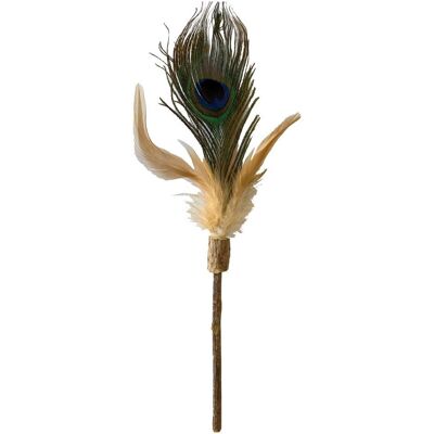 Giocattolo per gatti Croci piuma di pavone in silvervine - 12cm Giocattolo per gatti Croci piuma di pavone in silvervine - 12cm