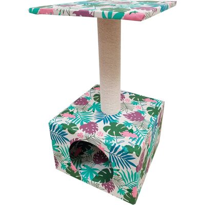 Croci Cat Tree Multi-Level - Tropical Cave 30x30x55cm Croci Cat Tree Multi-Level - Tropical Cave 30x30x55cm