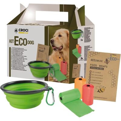 CROCI C6057396 - Vouwbare Siliconen Kom, Gerecyclede Noodrollen, Bijenwaswikkels - Dierenvoeding Accessoire Set CROCI C6057396 - Vouwbare Siliconen Kom, Gerecyclede Noodrollen, Bijenwaswikkels - Dierenvoeding Accessoire Set