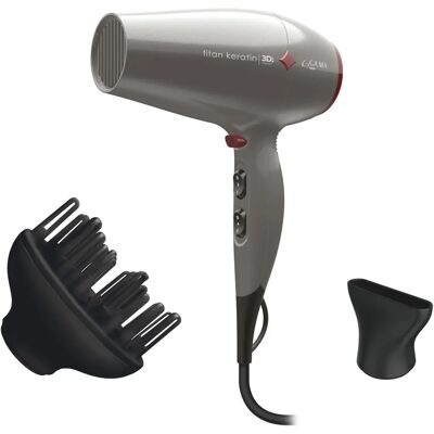 GA.MA Titan Keratin Diamond 3D Haartrockner - 2300W - Grau GA.MA Titan Keratin Diamond 3D Haartrockner - 2300W - Grau