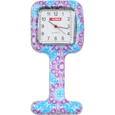 GIMA Quadratische Pflegeuhr - Violett & Himmelblau GIMA Quadratische Pflegeuhr - Violett & Himmelblau