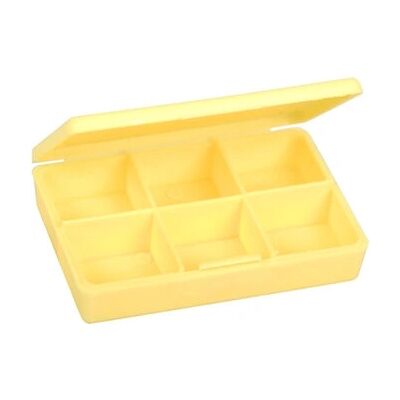 GIMA 25735 organizador de comprimidos - organizador de comprimidos, amarelo, 6 compartimentos GIMA 25735 organizador de comprimidos - organizador de comprimidos, amarelo, 6 compartimentos