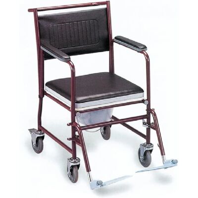 GIMA Badezimmer- und Toilettenstuhl - Abnehmbarer Kunststoffsitz - Stahl - 43cm Breite GIMA Badezimmer- und Toilettenstuhl - Abnehmbarer Kunststoffsitz - Stahl - 43cm Breite