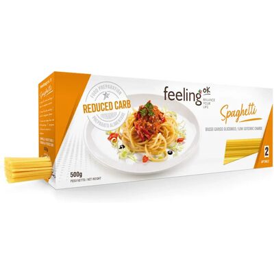 Feeling Ok Spaghetti Optimize - Basso in carboidrati, Alto in fibre - 500g Feeling Ok Spaghetti Optimize - Basso in carboidrati, Alto in fibre - 500g