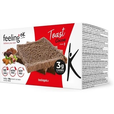 Feeling Ok Toast al Cacao - Alto Proteico, Basso Carboidrati, 160g Feeling Ok Toast al Cacao - Alto Proteico, Basso Carboidrati, 160g