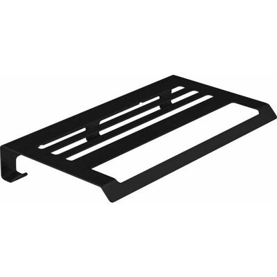 Manillons Torrent - Toallero repisa de acero inoxidable para pared - 450x70x210 mm - Negro mate Manillons Torrent - Toallero repisa de acero inoxidable para pared - 450x70x210 mm - Negro mate