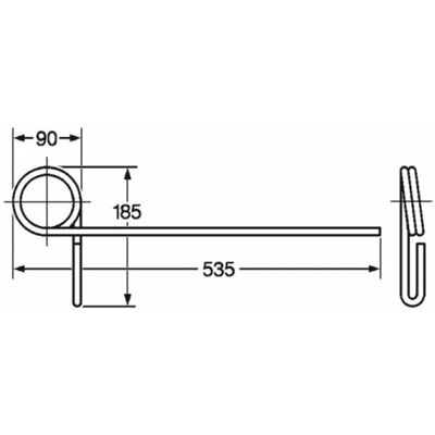 AMA - 60903 - 535mm - Ø10mm - Dente rastrello AMA - 60903 - 535mm - Ø10mm - Dente rastrello