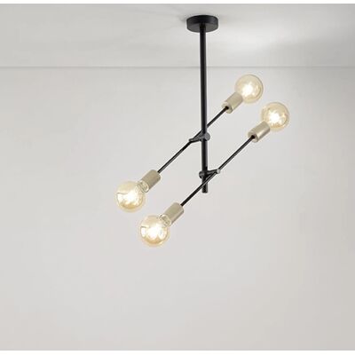 PERENZ Lampada da Soffitto Industriale Nera - E27, Testa Regolabile PERENZ Lampada da Soffitto Industriale Nera - E27, Testa Regolabile