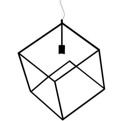 Lampada a sospensione Cube Nera Perenz - Uso interno Lampada a sospensione Cube Nera Perenz - Uso interno