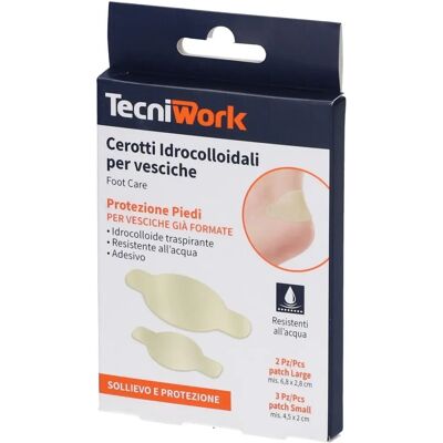 Tecniwork Spa Cerotto Idrocolloidale per Vesciche - Cura delle Ferite Tecniwork Spa Cerotto Idrocolloidale per Vesciche - Cura delle Ferite