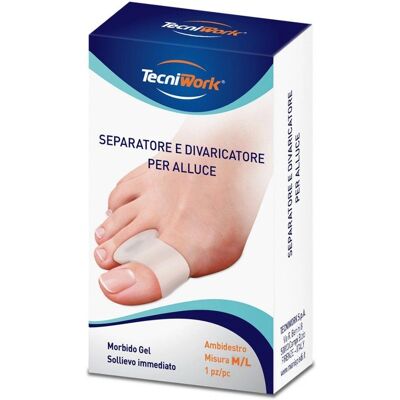 Separatore Tecniwork AlluxCare - Divaricatore alluce, M/L Separatore Tecniwork AlluxCare - Divaricatore alluce, M/L