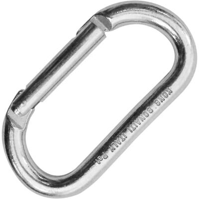 KONG Oval stalen karabijnhaak - Zilver KONG Oval stalen karabijnhaak - Zilver