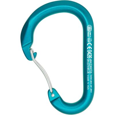 Carabiner d'escalade courbé en fil de KONG Paddle - Bleu Carabiner d'escalade courbé en fil de KONG Paddle - Bleu