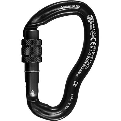 KONG Preto Ergo Screw Sleeve Mosquetão de Escalada - Mosquetão de Escalada KONG Preto Ergo Screw Sleeve Mosquetão de Escalada - Mosquetão de Escalada