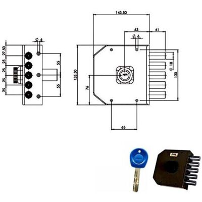 Moia Cerradura JM421 - Cerradura de Seguridad Simple para Madera Moia Cerradura JM421 - Cerradura de Seguridad Simple para Madera