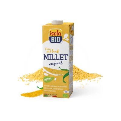 Ekologinen hirssijuoma Isola Bio - 1000 ml - Vihreä ja vegaaninen juoma Ekologinen hirssijuoma Isola Bio - 1000 ml - Vihreä ja vegaaninen juoma