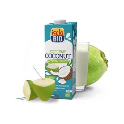 Isola Bio Agua y Leche de Coco - Orgánico, Vegano, Bajo Azúcar Isola Bio Agua y Leche de Coco - Orgánico, Vegano, Bajo Azúcar