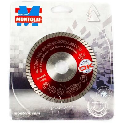 Disque diamant Montolit TCS115R pour gres et céramique dure - Publicité Disque diamant Montolit TCS115R pour gres et céramique dure - Publicité