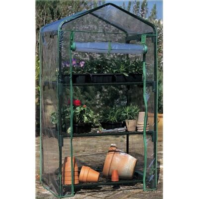 Invernadero Garden Friend con 3 estantes cubierta de PVC 69x49x126cm Invernadero Garden Friend con 3 estantes cubierta de PVC 69x49x126cm