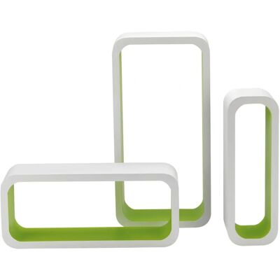 KING HOME Set 3 Bicolour MDF Wandregale - Wandregale KING HOME Set 3 Bicolour MDF Wandregale - Wandregale