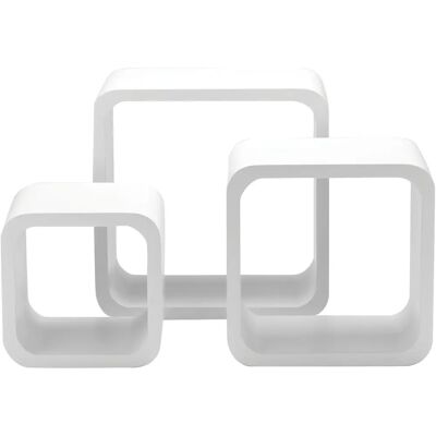 King Home Set 3 Regale - Weiß MDF - 17x17x15, 22x22x15, 27x27x15 King Home Set 3 Regale - Weiß MDF - 17x17x15, 22x22x15, 27x27x15
