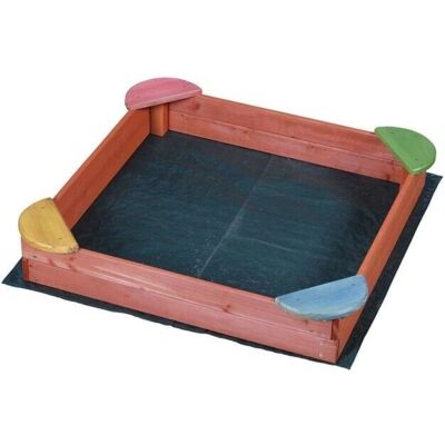 Garden Friend Caja de Arena de Madera Cuadrada - 4 Asientos - 100x100x17h Garden Friend Caja de Arena de Madera Cuadrada - 4 Asientos - 100x100x17h