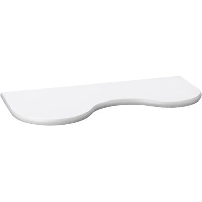 Estantería de pared Bakaji Onda 76x26x2cm MDF Blanco Moderna - Estantería Estantería de pared Bakaji Onda 76x26x2cm MDF Blanco Moderna - Estantería
