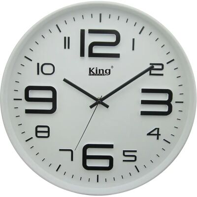 KING HOME Wanduhr - Kunststoff 35x4,3 cm - Weiß KING HOME Wanduhr - Kunststoff 35x4,3 cm - Weiß