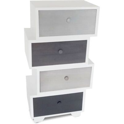 KING HOME C656182 - Cajonera de madera con 4 cajones KING HOME C656182 - Cajonera de madera con 4 cajones