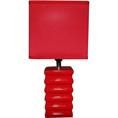 KING HOME Modell - Rote Keramik Rechteckige Tischlampe - Tischlampe KING HOME Modell - Rote Keramik Rechteckige Tischlampe - Tischlampe