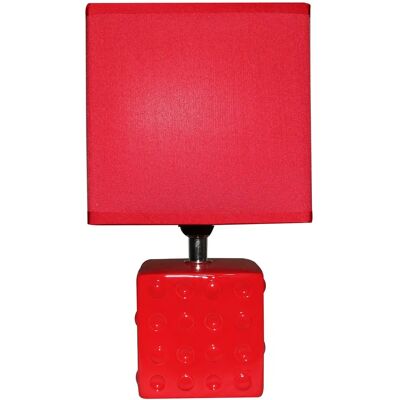 King Home Rote Quadratische Tischlampe - Tischlampe King Home Rote Quadratische Tischlampe - Tischlampe