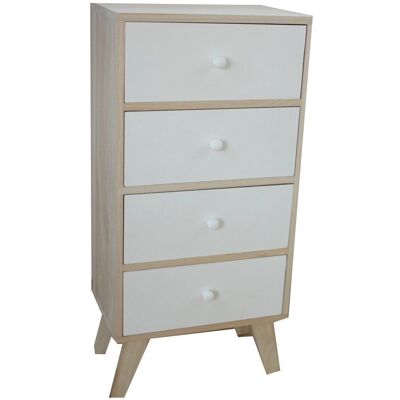 KING HOME Paulownia Holz 4-Schubladen Schrank KING HOME Paulownia Holz 4-Schubladen Schrank