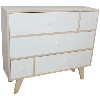 King Home Paulownia Holz 5-Schubladen-Schrank - Möbel King Home Paulownia Holz 5-Schubladen-Schrank - Möbel