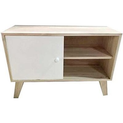 Armario Compacto King Home - 2 Compartimentos, Puertas Correderas, Madera de Paulownia Armario Compacto King Home - 2 Compartimentos, Puertas Correderas, Madera de Paulownia