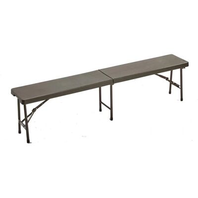 Garden Friend Klappbank - Stahl & HDPE - Noyer - 183x30x44 cm - Rechteckig Garden Friend Klappbank - Stahl & HDPE - Noyer - 183x30x44 cm - Rechteckig