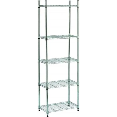 Scaffale cromato BIACCHI King Home - 5 Piani - 180x35x60cm Scaffale cromato BIACCHI King Home - 5 Piani - 180x35x60cm