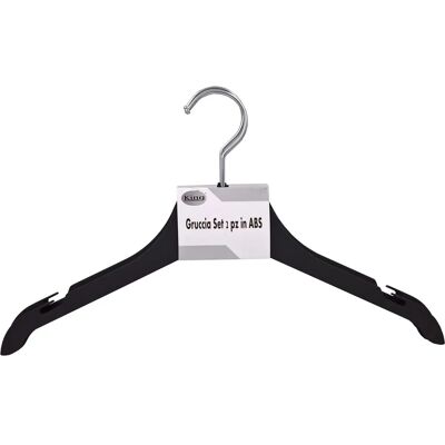 King Home Ganchos de Ropa ABS Antideslizantes Negros - Pack de 2 King Home Ganchos de Ropa ABS Antideslizantes Negros - Pack de 2