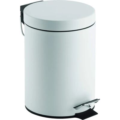 KING HOME Runder Pedal-Mülleimer - 3L Weiß KING HOME Runder Pedal-Mülleimer - 3L Weiß