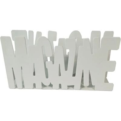 KING HOME Modell - Weißer Zeitschriftenständer - Moderner Kompakt KING HOME Modell - Weißer Zeitschriftenständer - Moderner Kompakt