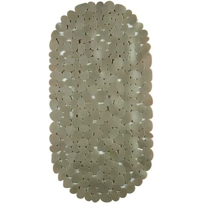 KING HOME Grauer ovaler PVC-Badeteppich - Badaccessoire KING HOME Grauer ovaler PVC-Badeteppich - Badaccessoire