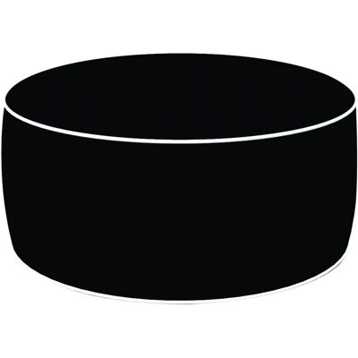 King Home Schwarzer Polyester-Pouf - 53x53x23 cm - Pouf/Ottoman King Home Schwarzer Polyester-Pouf - 53x53x23 cm - Pouf/Ottoman