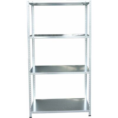 GARDEN FRIEND Estantería en metal galvanizado - 4 estantes, 45kg c/u - 147x75x30cm GARDEN FRIEND Estantería en metal galvanizado - 4 estantes, 45kg c/u - 147x75x30cm