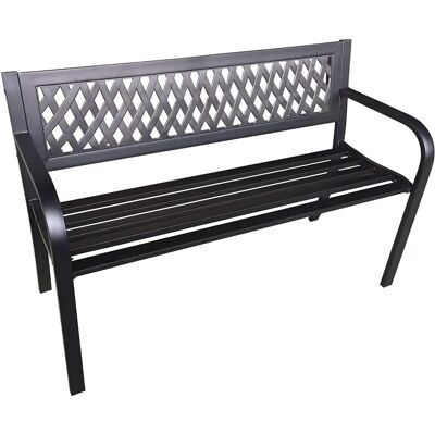 Banco de acero Garden Friend Boulevard - 3 plazas - Negro Banco de acero Garden Friend Boulevard - 3 plazas - Negro