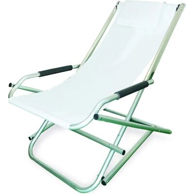 Garden Friend Elba Tumbona - Aluminio, PVC 600D, Blanco Garden Friend Elba Tumbona - Aluminio, PVC 600D, Blanco