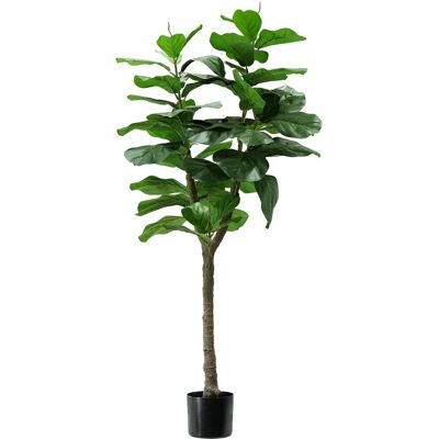 KING HOME Ficus Lyrata - 130cm, 60 Blätter, Topf & Moos KING HOME Ficus Lyrata - 130cm, 60 Blätter, Topf & Moos