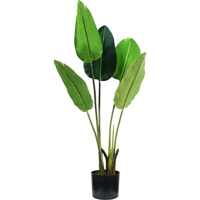 King Home Künstliche Pflanze - Strelitzia 100cm, 5 Blätter, Topf mit Moos King Home Künstliche Pflanze - Strelitzia 100cm, 5 Blätter, Topf mit Moos
