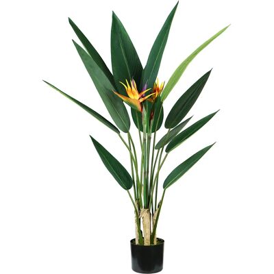 King Home Kunstpflanze Strelitzia - 120cm, Grün, 12 Blätter, 2 Blumen King Home Kunstpflanze Strelitzia - 120cm, Grün, 12 Blätter, 2 Blumen