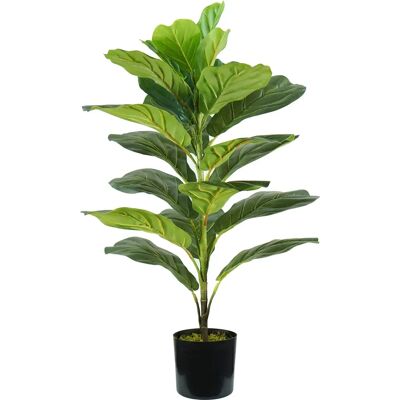 Plante artificielle Ficus Lyrata King Home 75cm avec mousse et pot - Publicité Plante artificielle Ficus Lyrata King Home 75cm avec mousse et pot - Publicité